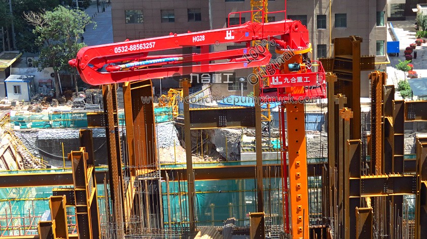 HG28 floor climbing concrete placing boom