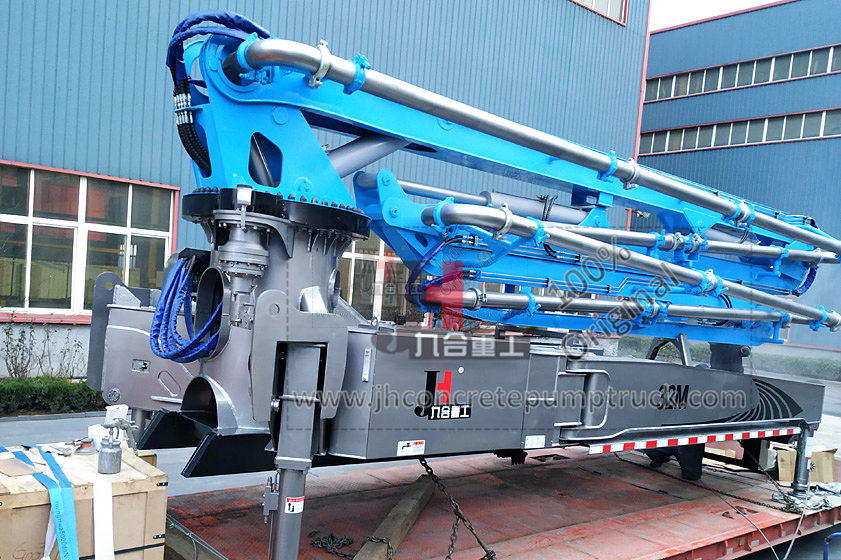 First batch-concrete boom pumps sent to client after JIUHE back working.