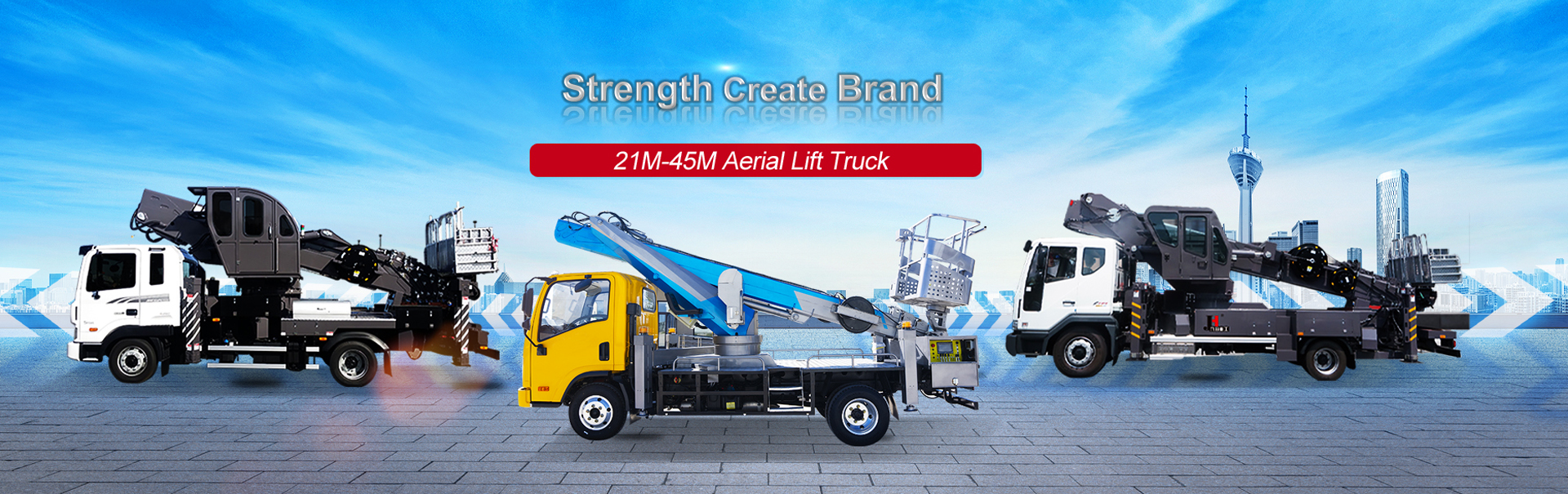 aerial lift truck, manlift truck, aerial work platform