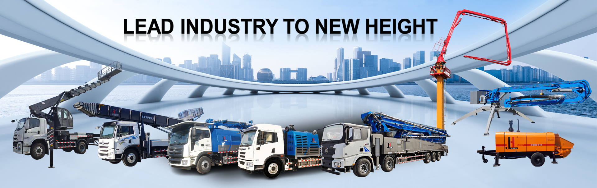 concrete pump, bucket truck, shotcrete machine