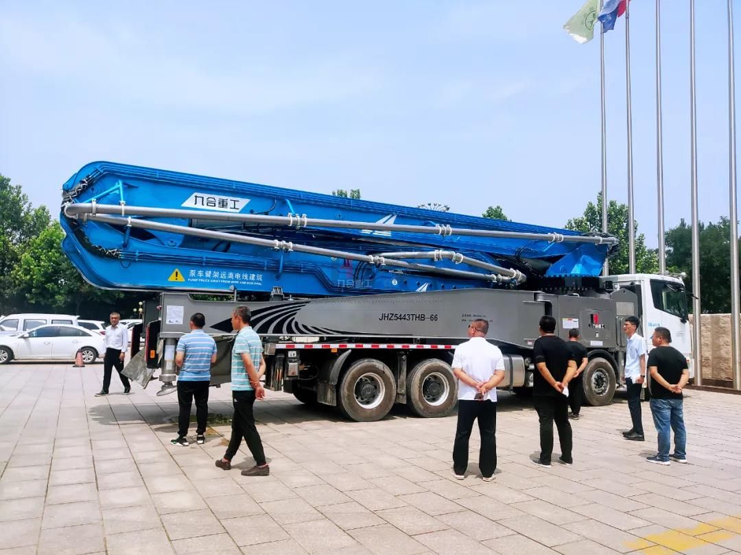 Jiuhe Heavy Industry 62m Pump Truck Delivery Ceremony and Weifang Customer Exchange Meeting Successfully Held